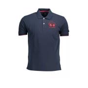 Blauw Katoenen Poloshirt, Korte Mouwen, Regular Fit La Martina , Blue ...