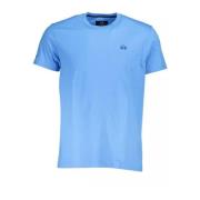 Geborduurd Logo Katoenen T-shirt La Martina , Blue , Heren