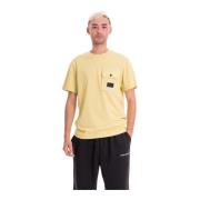 Pocket T-shirt in Mix Media Stijl Calvin Klein Jeans , Yellow , Heren