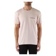 Katoen Logo In reliëf Ronde Hals T-shirt Calvin Klein Jeans , Pink , H...