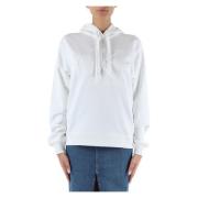 Katoenen hoodie met geborduurd logo Calvin Klein Jeans , White , Dames
