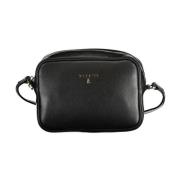 Leren schoudertas met logo rits Patrizia Pepe , Black , Dames