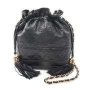 Pre-owned Leather chanel-bags Chanel Vintage , Black , Dames