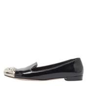 Pre-owned Leather flats Miu Miu Pre-owned , Black , Dames