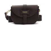 Stijlvolle Leren Crossbody Tas Pompei Donatella , Brown , Dames