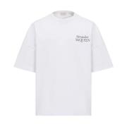 Exploded Logo T-Shirt Wit/Zwart Alexander McQueen , White , Heren