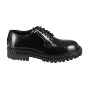 Klassieke Leren Derby Schoenen THE Antipode , Black , Heren