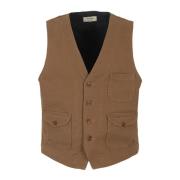 Stijlvolle Gabardine Jas Tela Genova , Brown , Heren