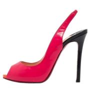 Pre-owned Leather heels Christian Louboutin Pre-owned , Pink , Dames