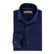 Klassieke Tailored Fit Business Overhemd Marineblauw John Miller , Blu...
