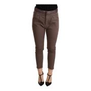 Bruine Cropped Skinny Broek Cycle , Brown , Dames