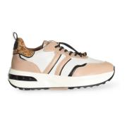 Nude Sneakers met Geo Classic Print Alviero Martini 1a Classe , Beige ...