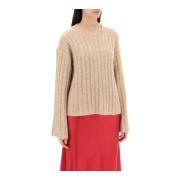 Gebreide Pullover Trui By Herenne Birger , Beige , Dames