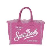Mini Vanity Tas in Spons Weef Ontwerp MC2 Saint Barth , Pink , Dames