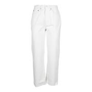 Retro Stove Pipe Jeans Re/Done , White , Dames