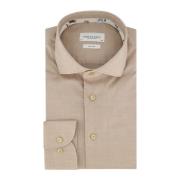 Beige Business Overhemd Slim Fit Profuomo , Beige , Heren