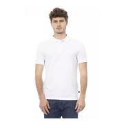 Wit Geborduurd Poloshirt Baldinini , White , Heren