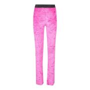 Crush Velvet Leggings Amen , Pink , Dames