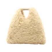 Pre-owned Leather handbags Maison Margiela Pre-owned , Beige , Dames