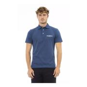 Blauw Geborduurd Logo Polo Shirt Baldinini , Blue , Heren