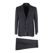 Elegant Suit for Men Luigi Bianchi Mantova , Blue , Heren