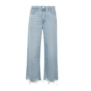 Wide Crop Jeans Frame , Blue , Dames