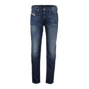 Donkerblauwe Zomer Jeans 5-Pocket Model Diesel , Blue , Heren