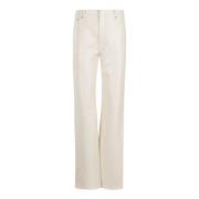 Gestructureerde Rechte Broek Rotate Birger Christensen , White , Dames