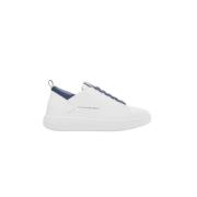 Wembley Leren Sneakers Wit-Blauw Alexander Smith , White , Heren