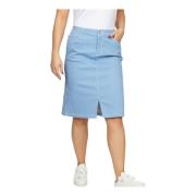 Denim Rok Blauwe Streep Bibi.Hs24 2-Biz , Blue , Dames