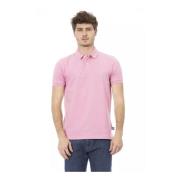 Roze Geborduurd Poloshirt voor Heren Baldinini , Pink , Heren