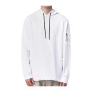 Casual Katoenen Hoodie met Logo Patch Woolrich , White , Heren