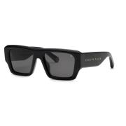 Starlight Zonnebril Zwart Glanzend Vierkant Philipp Plein , Black , Un...