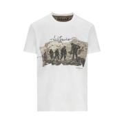 Casual T-shirt voor mannen Luis Trenker , White , Heren