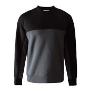 Gestructureerde Debossed Sweater Zwart Calvin Klein , Black , Heren