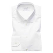 Witte Business Overhemd Jurk Slim Fit Eton , White , Heren