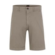 Bruine Chino Shorts met Print Hugo Boss , Brown , Heren