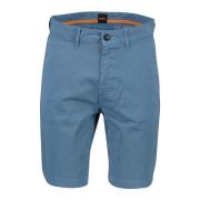 Blauwe Bedrukte Chino Shorts Hugo Boss , Blue , Heren