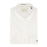 Casual wit overhemd korte mouw Gant , White , Heren