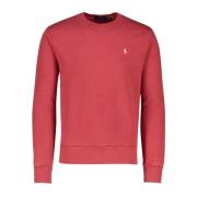 Rode Katoenen Ronde Hals Sweater Ralph Lauren , Red , Heren