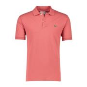 Roze Polo Shirt met Korte Mouwen Lacoste , Pink , Heren