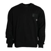 Zwart Logo Sweatshirt Katoen Crew Neck Dolce & Gabbana , Black , Heren