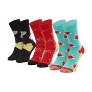 3-Pack Patroon Sokken Set Happy Socks , Multicolor , Dames