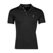 Zwart poloshirt met korte mouwen Ralph Lauren , Black , Heren