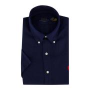 Casual korte mouw donkerblauw linnen overhemd Ralph Lauren , Blue , He...