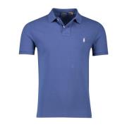 Blauw Slim Fit Polo Shirt met korte mouwen Ralph Lauren , Blue , Heren