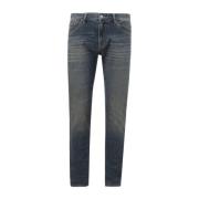 Blauwe Katoenen Heren Jeans en Broeken Armani Exchange , Blue , Heren