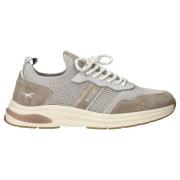 Taupe Sneaker met Elastische Enkelband Mustang , Beige , Heren