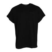 Zwart Katoenen Ronde Hals T-shirt Dolce & Gabbana , Black , Heren