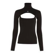 Cut Out 2-in-1 Sweater Calvin Klein Jeans , Black , Dames